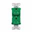 Eaton TR5362CHGN Arrow Hart Half Control Duplex Receptacle 5-20R Green Pack 10