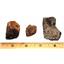 Chondrite MOROCCAN Stony METEORITE Lot of 3 "C" grade Genuine  w/ COA  #17477