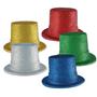 Glitter Top Hats Assorted Colors
