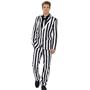 Black and White Striped Humbug Suit Costume Size XL