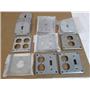Lot of 11 Miscellaneous Mixed Square Box Outlet Covers & Openings - Heavy Metal
