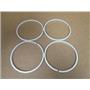 **Lot of 4** MFG Unknown ISO LF 100 Aluminum Retainig Ring Vacuum Fitting