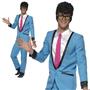 Smiffy's Teddy Boy Adult 50's Blue Suit Costume Size Medium