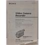 SONY INSTRUCTION MANUAL FOR CCD-TRV82 CAMCORDER VIDEO CAMERA
