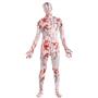 Disappearing Man Bloody Splatter Patterned Stretch Body Suit Costume XL