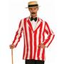 Roarin' 20's Old Time Adult Red and White Striped Costume Jacket Size XL