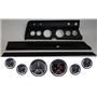 66 Chevelle Black Dash Carrier Panel w Dakota Digital Black HDX Universal Gauges