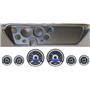 67 GTO Silver Dash Carrier Panel w/ Dakota Digital VHX Universal 6 Gauge