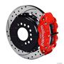 Wilwood Rear Disc Big Brake Kit Ford 9" Big New Style w/ 2.36" Offset Drill Red