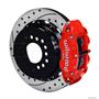 Wilwood Rear Disc Big Brake Kit Chevy Special w/ 2.81" Offset Drilled 13" Red