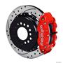 Wilwood Rear Disc Big Brake Kit Ford Small Bearing w/ 2.50" Offset Drilled Red