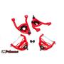 UMI Performance 403133-1-R GM A-Body Upper and Lower Control Arm Kit 1/2" Taller Up Ball Joint - Red