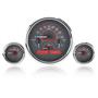 Triple Round Universal VHX System, Carbon Fiber Face - Red Display