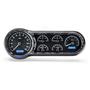 1953-54 Chevy Car VHX System, Black Alloy Style Face, Blue Display