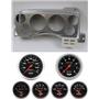 87-89 Mustang Silver Dash Carrier w/ Auto Meter Sport Comp Electric Gauges