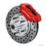 Wilwood 59-64 Impala Front Disc Brake Kit 11" Drilled Rotor Red Caliper