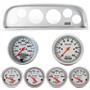 60-63 Chevy Truck Silver Dash Carrier w/Auto Meter Ultra Lite Electric Gauges