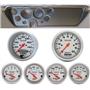 67 GTO Silver Dash Carrier w/Auto Meter Ultra Lite Electric Gauges