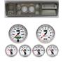 73-79 Ford Truck Silver Dash Carrier w/ Auto Meter 3-3/8" NV Gauges