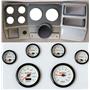 84-87 Chevy Truck Silver Dash Carrier Concourse White Face Gauges