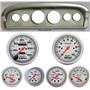 61-66 Ford Truck Silver Dash Carrier w/Auto Meter Ultra Lite Mechanical Gauges