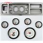 73-79 Ford Truck Silver Dash Carrier w/ 3-3/8" Concourse Series White Gauges