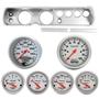 64 Chevelle Silver Dash Carrier w/ Auto Meter 5"  Ultra Lite Electric Gauges