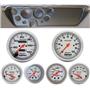 67 GTO Silver Dash Carrier w/Auto Meter Ultra Lite Mechanical Gauges