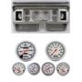 80-86 Ford Truck Silver Dash Carrier w/ Auto Meter Ultra-Lite Mechanical Gauges