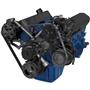 Stealth Black Ford 289-302-351W Serpentine Conversion Kit - AC, Alternator & Power Steering & EWP