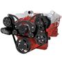 Black Diamond Serpentine System for SBC 283-350-400 - Power Steering with Electric Water Pump