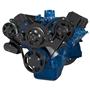 Stealth Black Serpentine System for Ford FE Engines - Alternator Only - All Inclusive