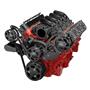 CVF Racing Black Chevy LS Engine High Mount Serpentine Kit - Alternator Only
