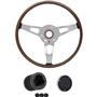OER 1971 Mopar E-Body Wood Grain Rim Blow Steering Wheel Kit *ME1860