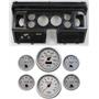 80-86 Ford Truck Carbon Dash Carrier w/ 3-3/8" Concourse Series Silver Gauges
