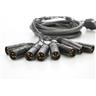 8' Mogami 2932 8-Channel DB-25 XLRM Snake Multi Cable Neutrik Connectors #44378