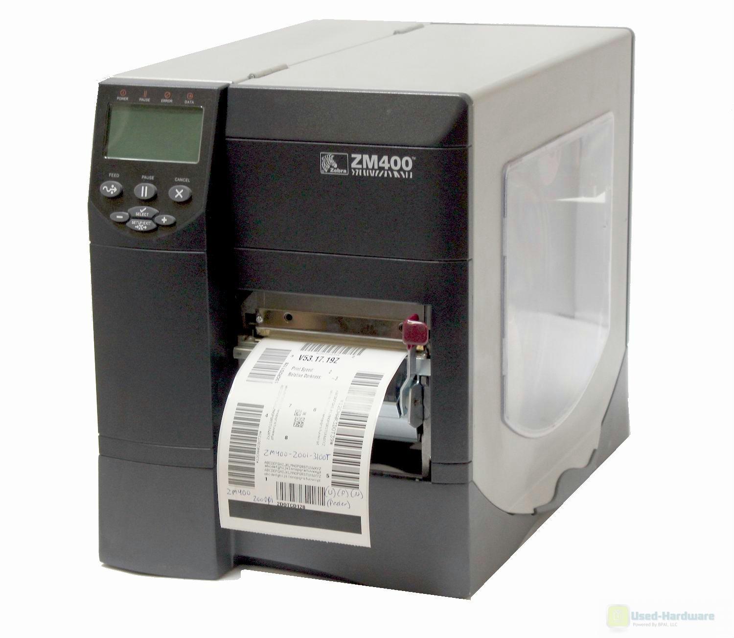 Zebra ZM400 ZM400-2001-3100T Thermal Barcode Label Printer ...