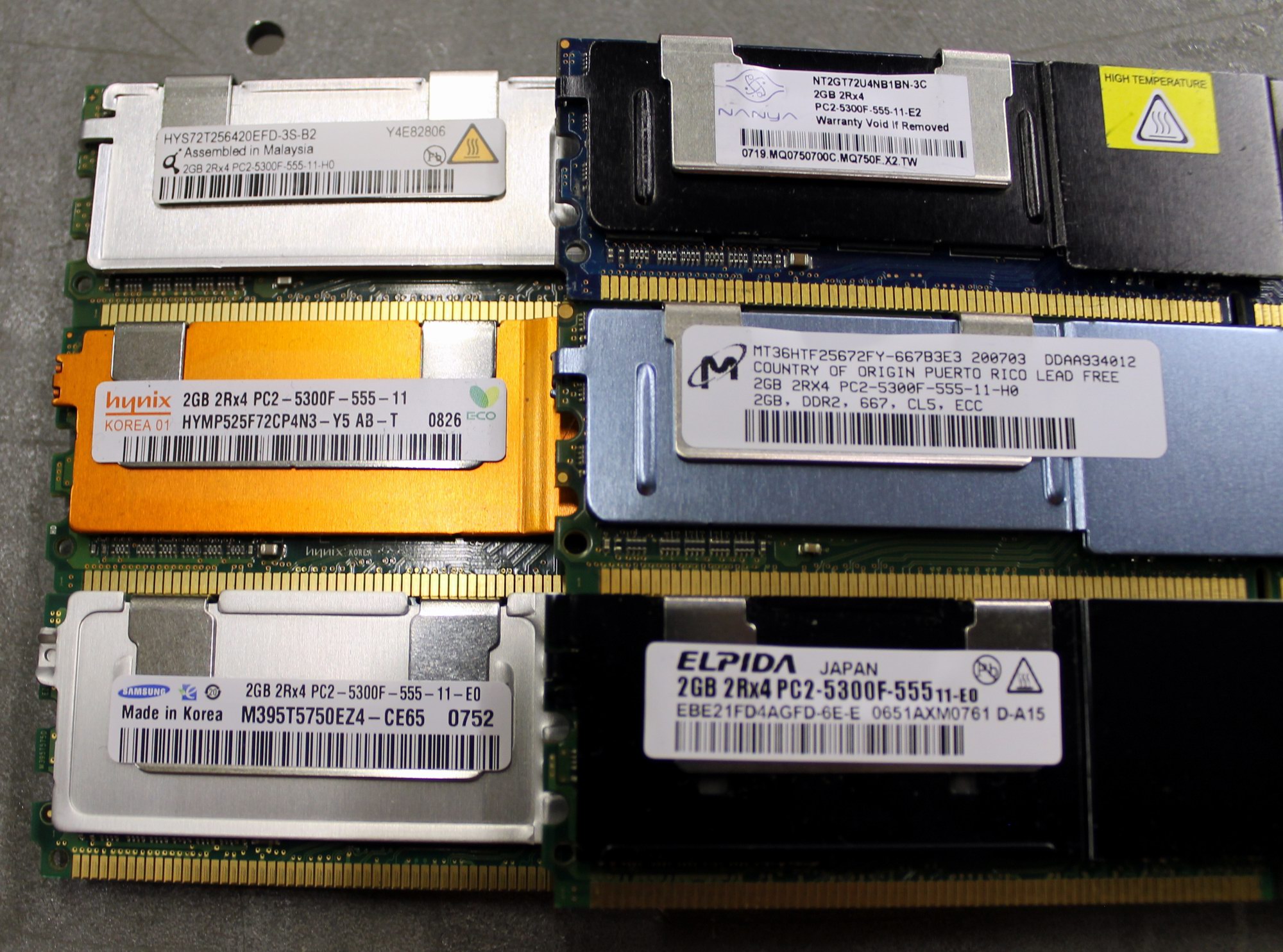 8 x 4GB 32GB DDR2 FB Fully Buffered PC2-5300F 667 Memory HP ProLiant DL160 G5 