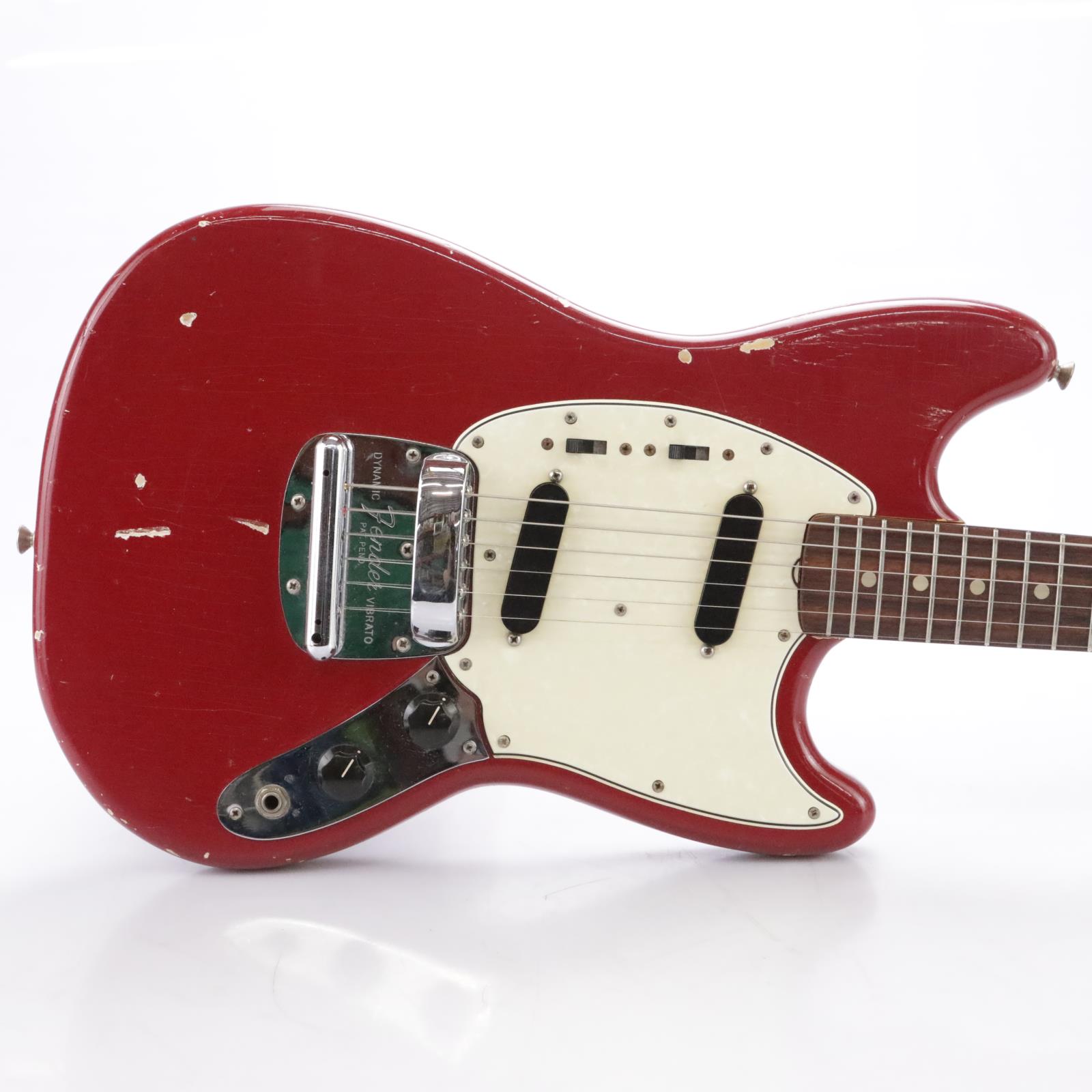 1966 Fender Mustang Electric Guitar Dakota Red w/ Mystery Autograph #43820