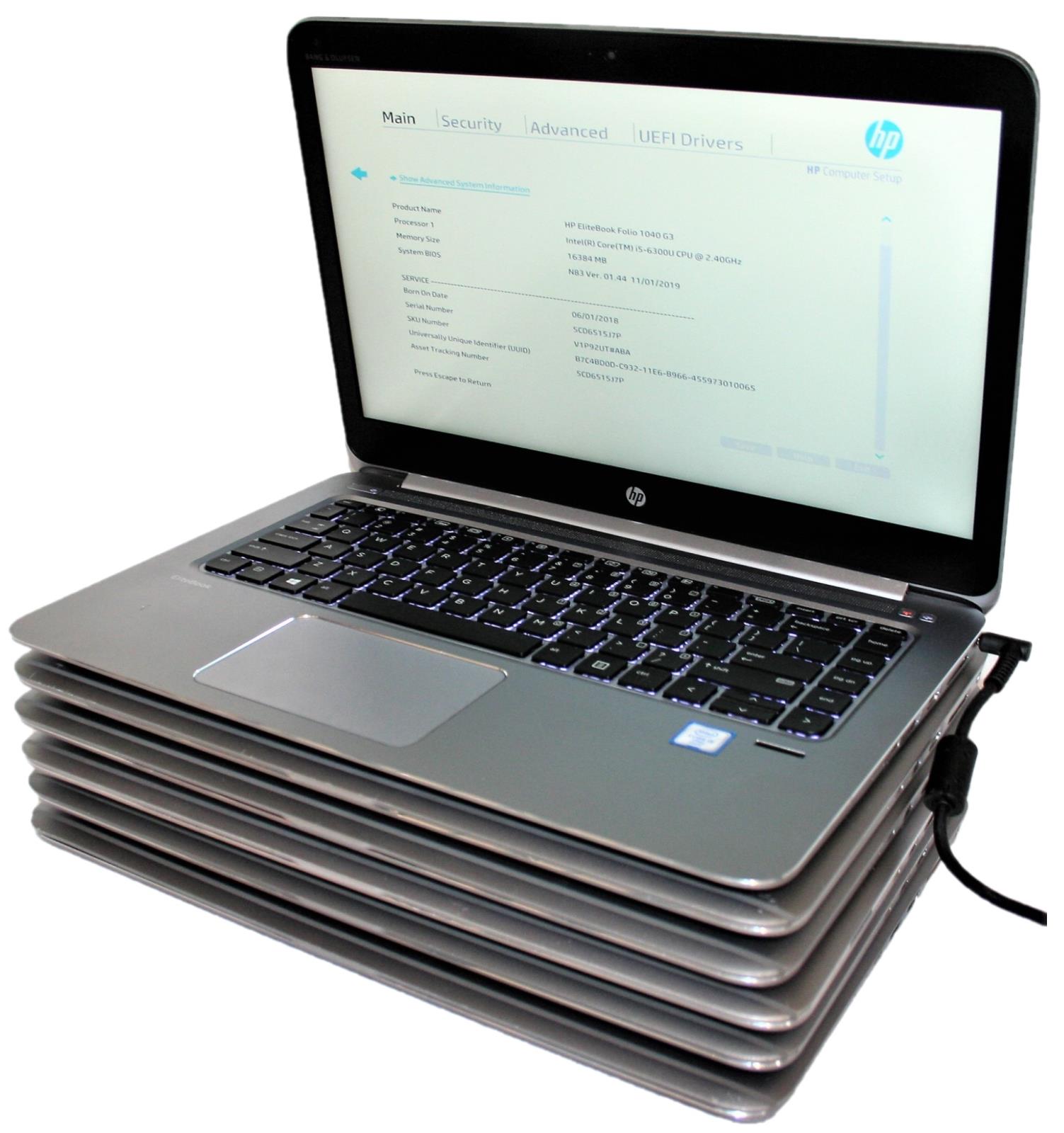 Bestået cyklus overraskende 6x Lot 14" HP EliteBook Folio 1040 G3 Intel Core i5 6th 16GB 128GB SSD  1920x1080 . inStock901.com - Technology Superstore of BPAI LLC