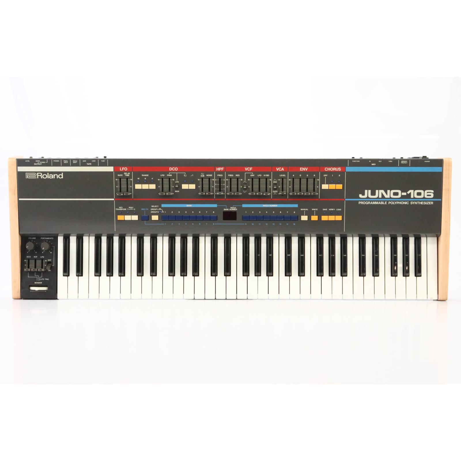Roland Juno-106 61-Key Analog Synthesizer Refurbished w/ Gator Case #46086