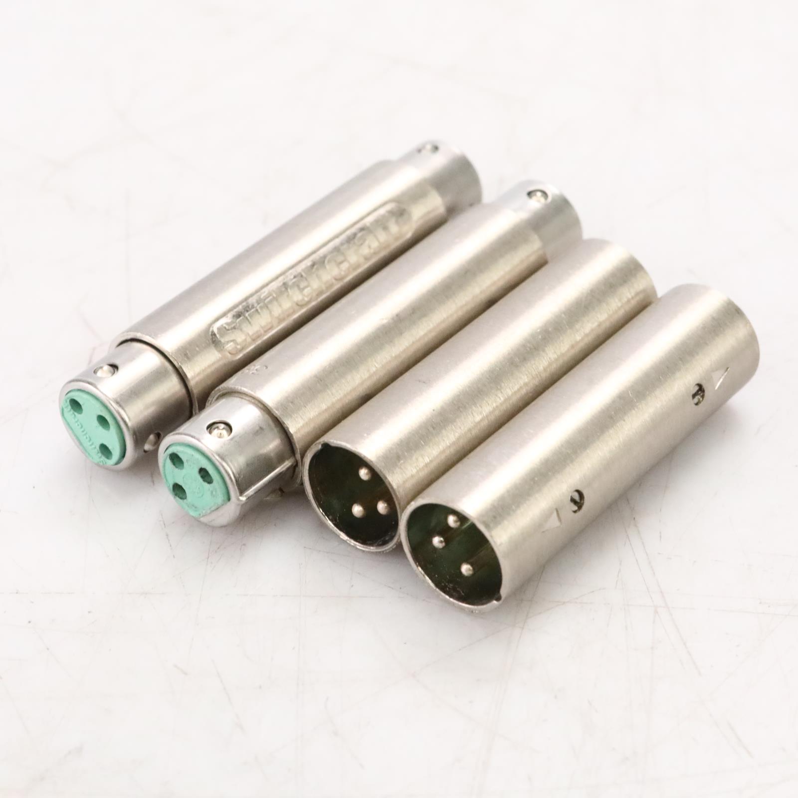 2 Switchcraft 390 XLR Male to Male & 2 389 XLR Female to Female Adapters #46785
