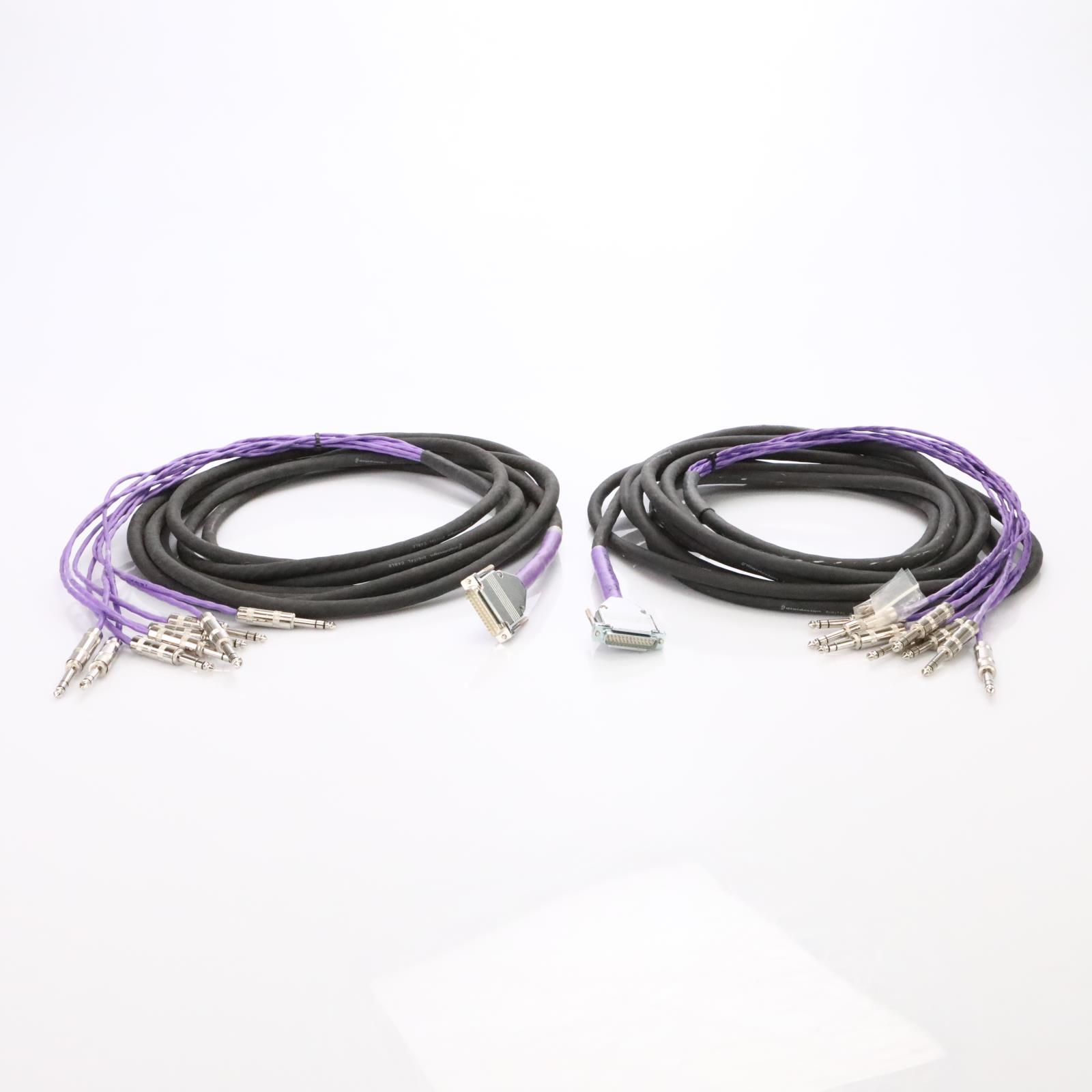 2 24ft Digidesign 8Ch DB25-1/4" TRS Digital Snake Cables #47235