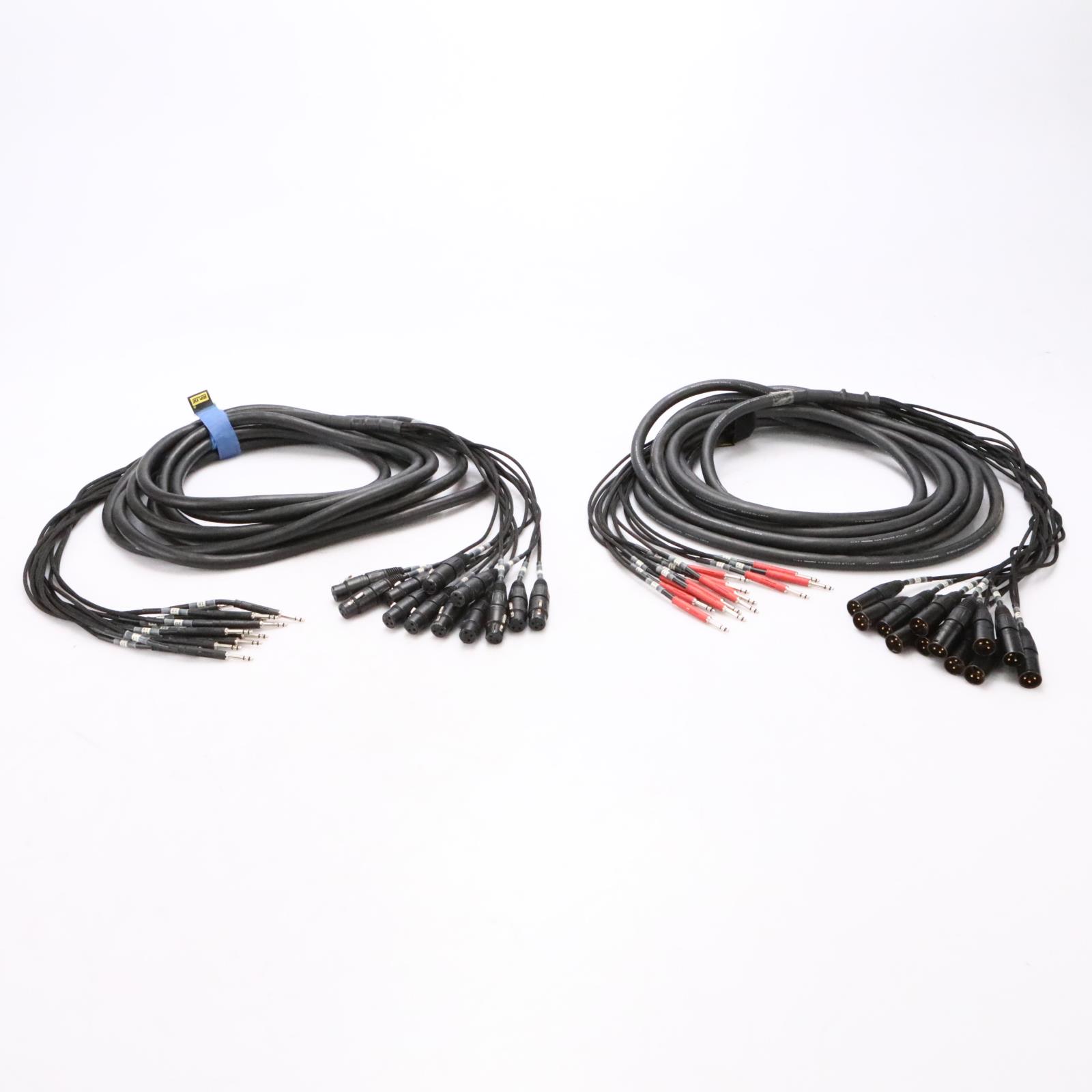 2 23' Mogami 2933 TT-XLRM- XLR Male Female 12-Ch Patch Bay Snake Cables #48833