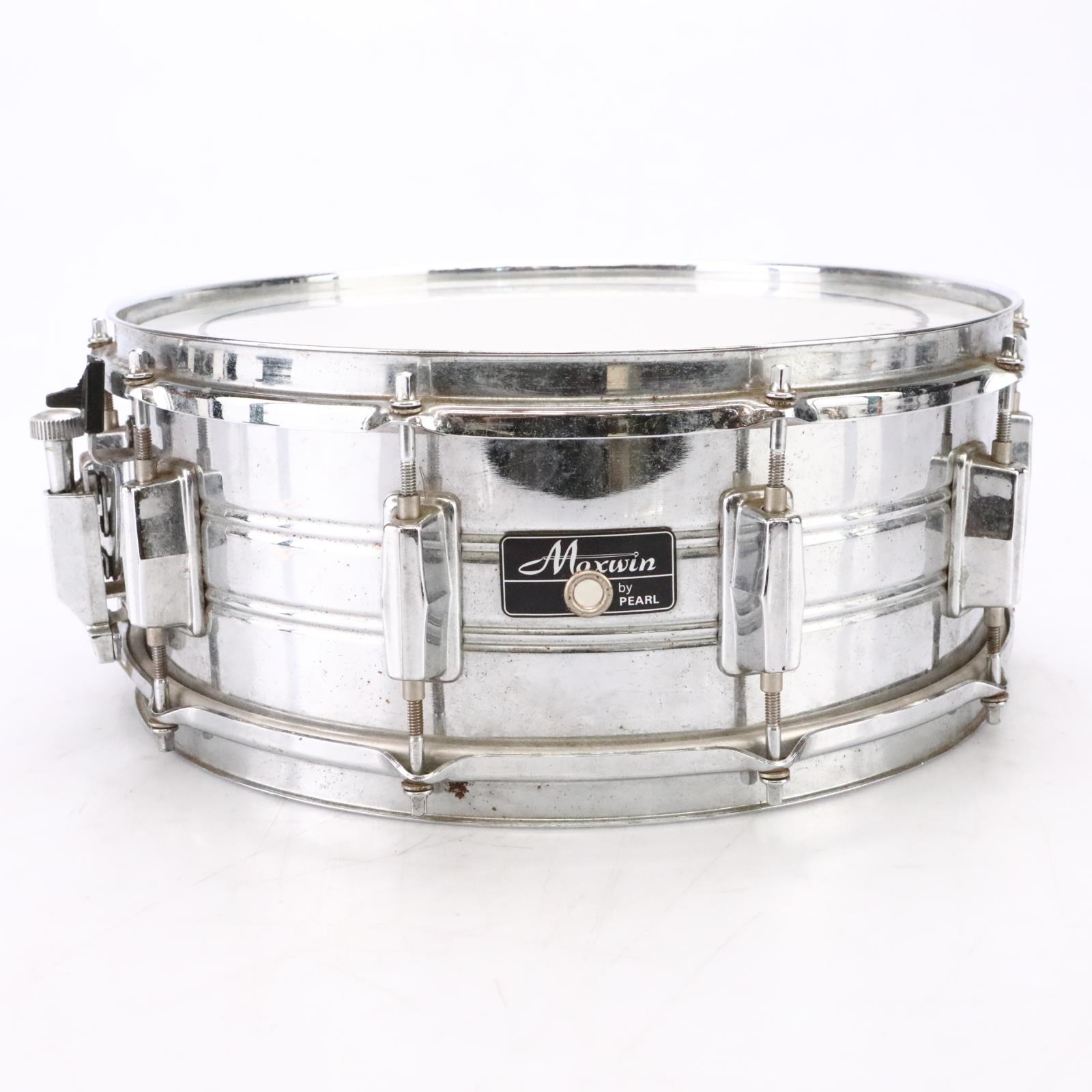 Maxwin by Pearl Chrome 14x5.5 Steel Snare Drum Owned By Dennis Herring #49259
