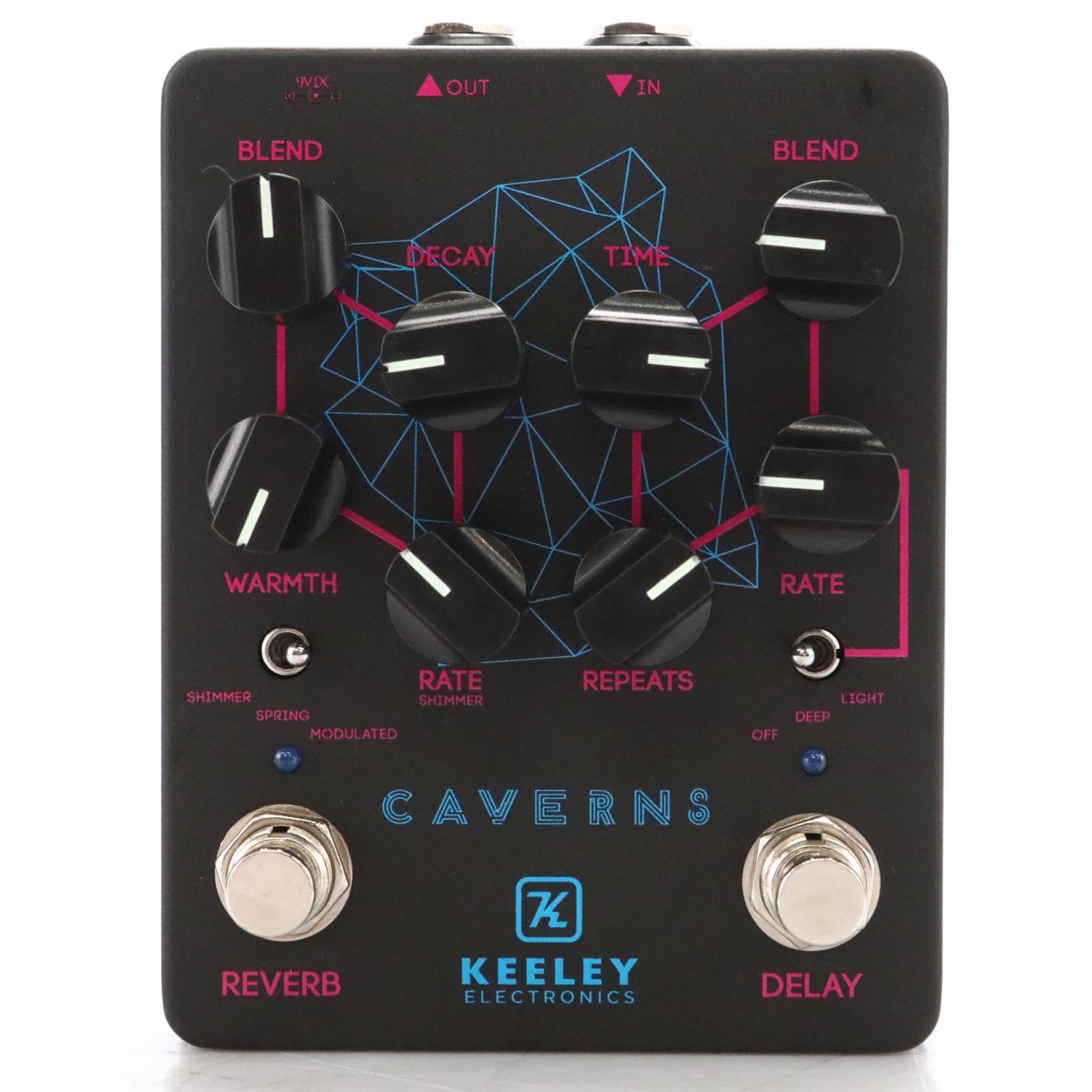 Keeley Caverns V2 Limited Edition Black Reverb  Delay Guitar Effect Pedal #49981