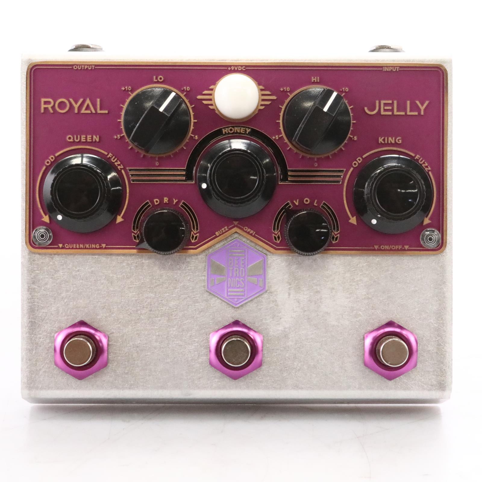Beetronics Royal Jelly Angel Purple Overdrive Fuzz Guitar Effect Pedal #50007