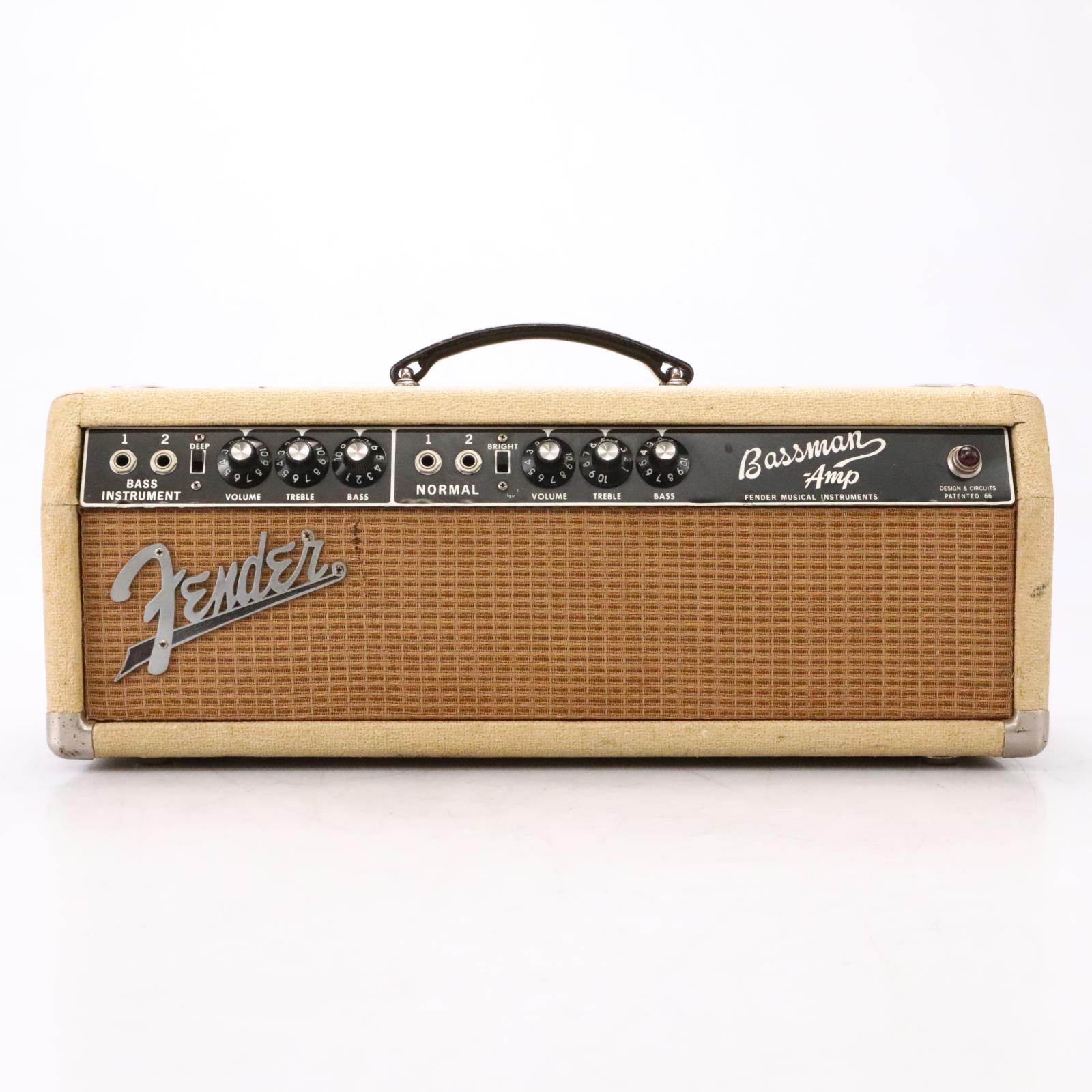 1965 Fender Bassman-Amp Tube Amplifier Head in '63 Blonde Cabinet #50272