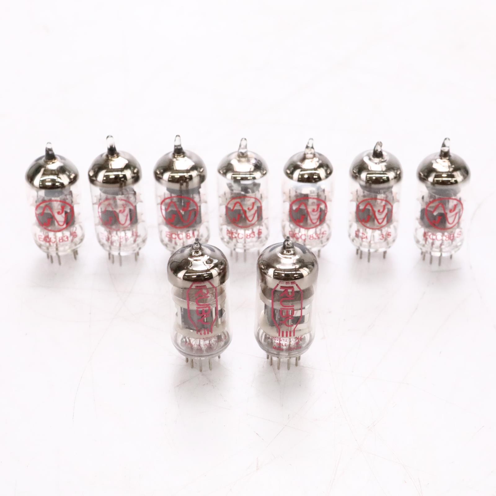 6 JJ ECC 83S & 2 Ruby 12AT7 Amplifier Amp Vacuum Tubes #50436