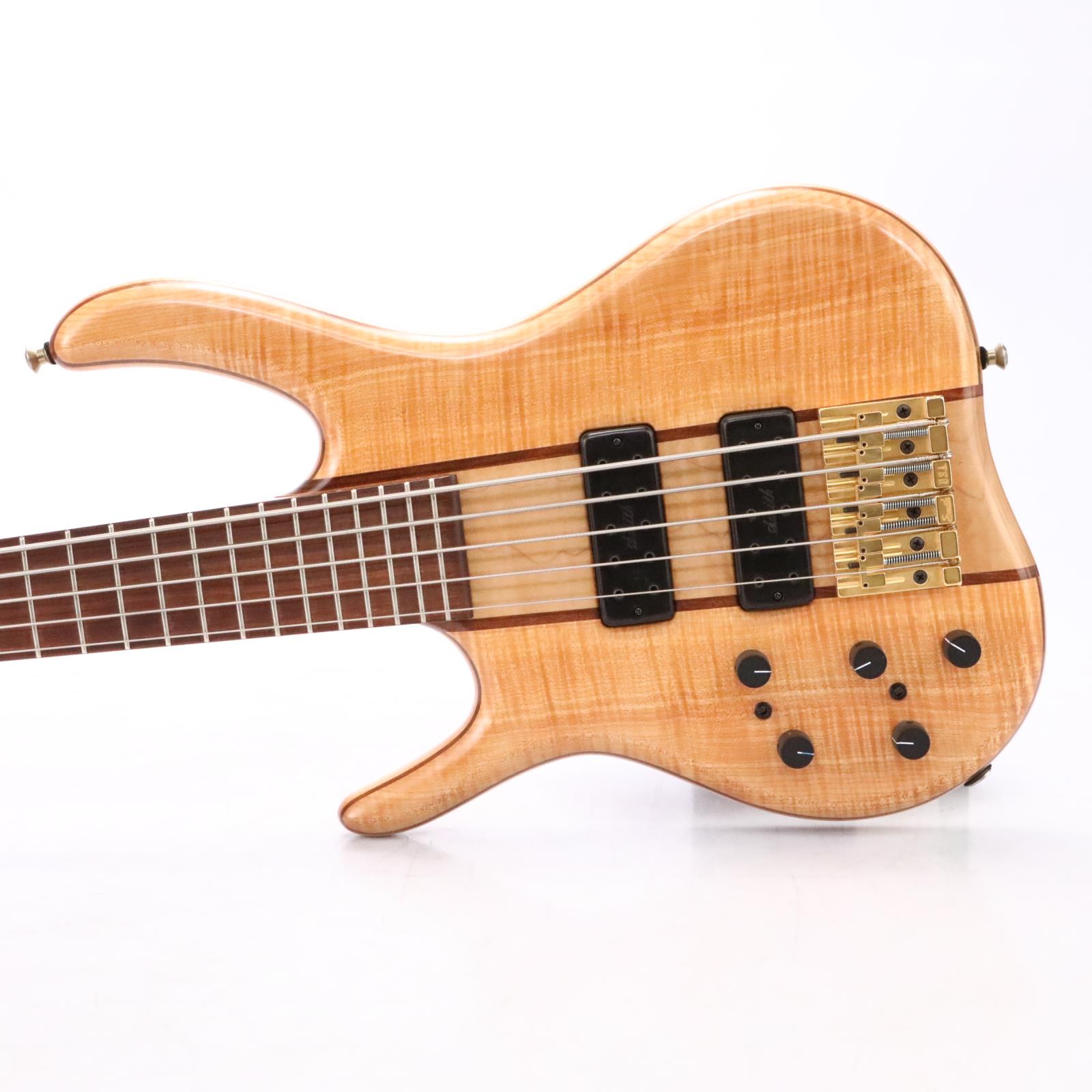 2006 Ken Smith BSR5EG Elite Tiger Maple 5-String Lefty Bass Guitar #50661